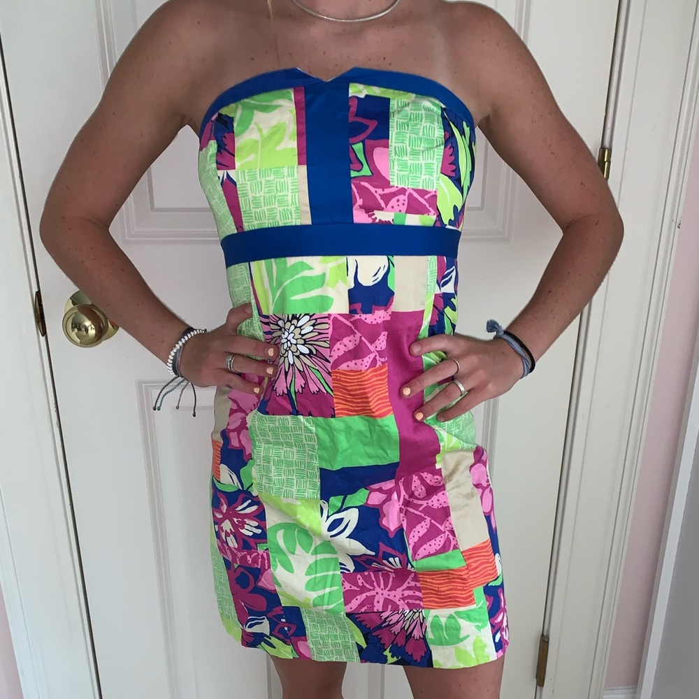 Strapless vintage Lilly Pulitzer dress